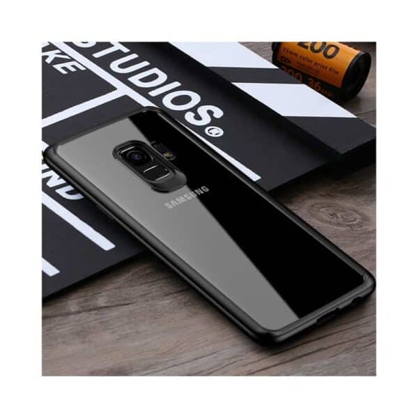 Samsung Galaxy S9 G960 Tpu Etui I Højglans Klar Akryl - Sort