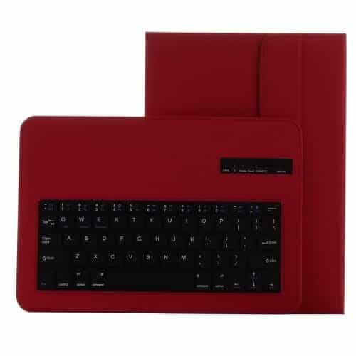 Dansk Bluetooth Tastatur Med Læder Etui Til Ipad Air 1 – Rød