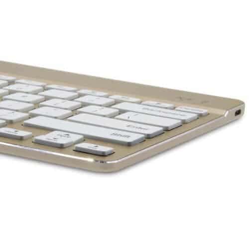 Trendgear F16s Dansk Layout Trådsløst Bluetooth Tastatur M/led Backlight – Guld