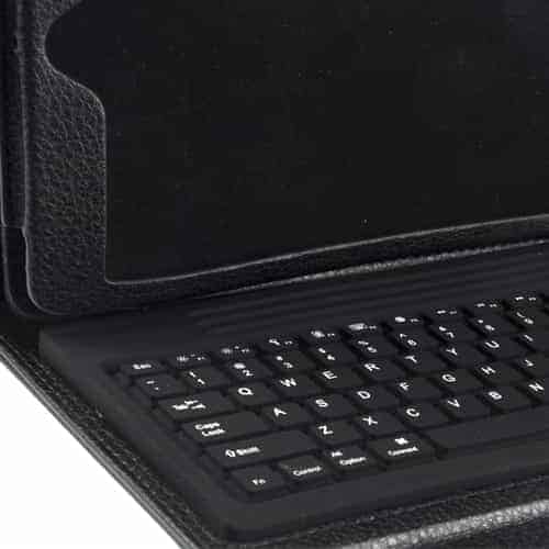 ipad mini 1/2/3 – dansk layout trådløst tastatur bluetooth i læder etui – sort