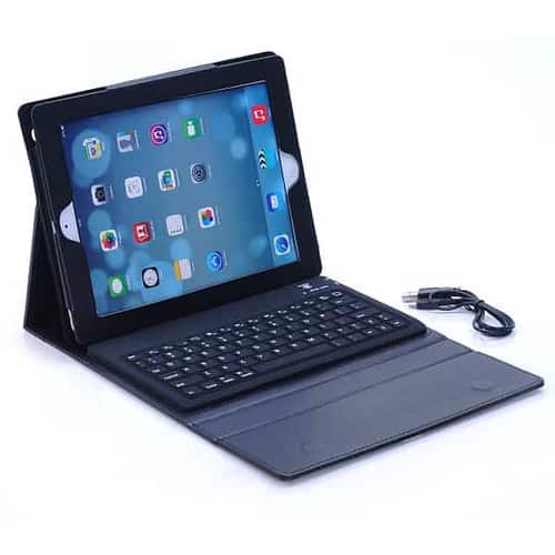 Ipad Pro 9.7″ – Dansk Layout Tastatur Pro Bluetooth Med Kunstlæder Cover Og Stand Sort