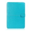 a blue leather tablet case
