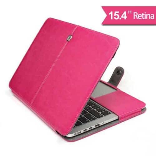 a pink laptop case with a keyboard