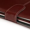 a close-up of a leather case