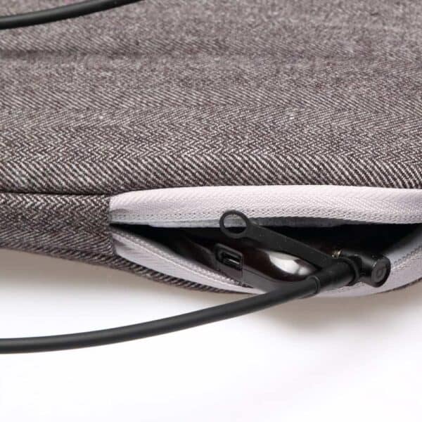 Macbook 15″ – Tweed Laptop Etui Med Lynlås – Brun