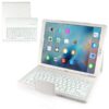 Ipad Pro 12.9 (a1584, A1652) – Aftageligt Dansk Layout Trådløst Bluetooth Tastatur M. Pu Læder Cover Og Stand – Hvid