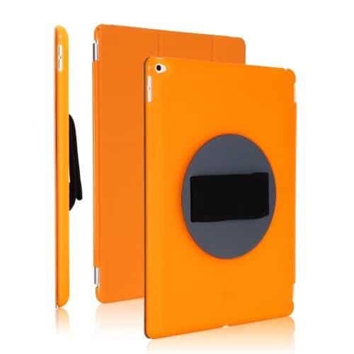 Ipad Pro 12.9 (a1584, A1652) - Smart Pu Læder Cover + Roterbar Pc Hard Etui - Orange