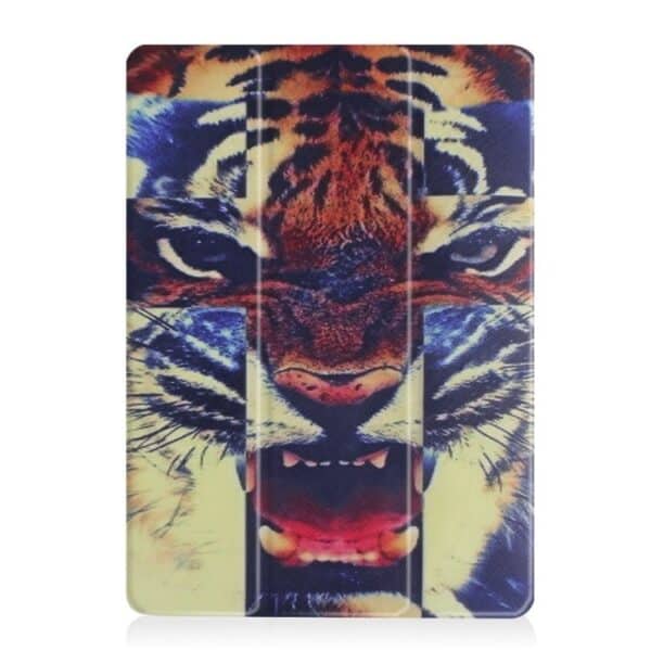 Ipad Pro 9.7 (a1673, A1674, A1675) - Tri-fold Stand Smart Pu Læder Etui - Levende Tiger