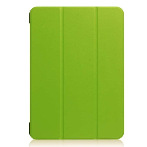 a green tablet case with a white background