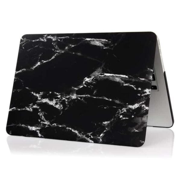 macbook 12″ med retina – marmor mønster hard cover – hvid / sort