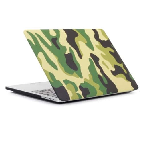 Macbook Pro 13″ – Mønstret Hard Beskyttende Cover – Camouflage Mønster / Grøn