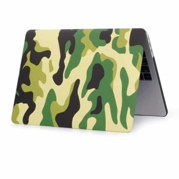 MacBook Pro 13" - Mønstret Hard Beskyttende Cover - Camouflage Mønster / Grøn