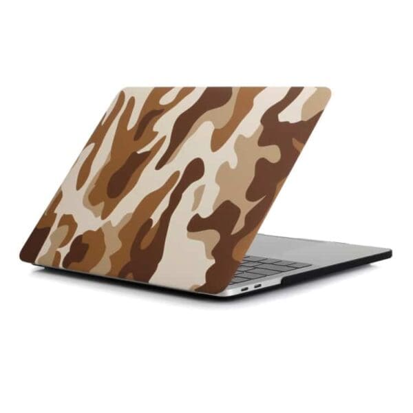 MacBook Pro 13" - Mønstret Hard Beskyttende Cover - Camouflage Mønster / Brun