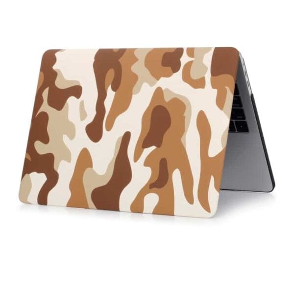 MacBook Pro 13" - Mønstret Hard Beskyttende Cover - Camouflage Mønster / Brun