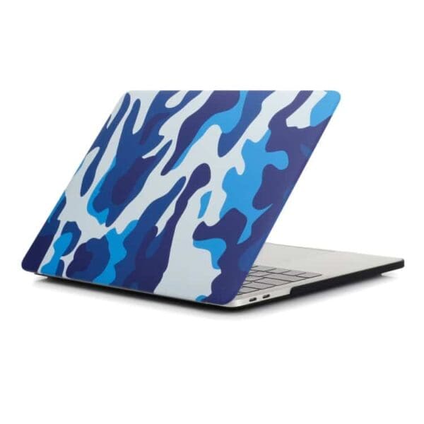 MacBook Pro 13" - Mønstret Hard Beskyttende Cover - Camouflage Mønster / Blå