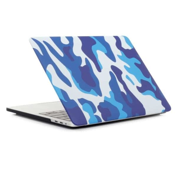 MacBook Pro 13" - Mønstret Hard Beskyttende Cover - Camouflage Mønster / Blå