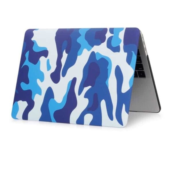 MacBook Pro 13" - Mønstret Hard Beskyttende Cover - Camouflage Mønster / Blå