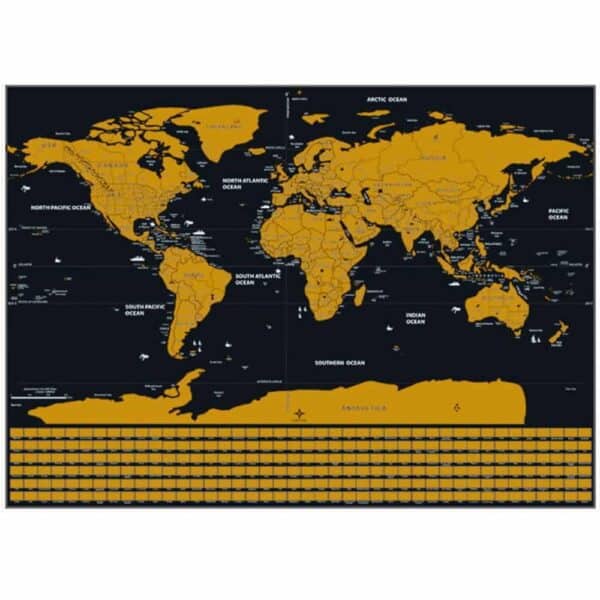 Scratch Map Skrabe Verdenskort