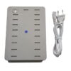 desktop 8-port usb opladningsstation – sølv
