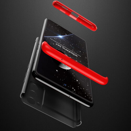 Samsung S20 Lite 360 Beskyttelsescover Sort/rød