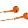 høj kvalitet høretelefon med mikrofon og volume knap - orange