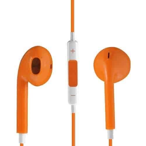 Høj Kvalitet Høretelefon Med Mikrofon Og Volume Knap – Orange