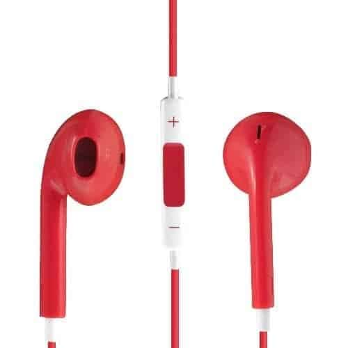 Høj Kvalitet Høretelefon Med Mikrofon Og Volume Knap – Rød