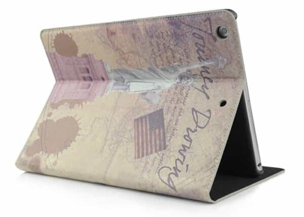 Ipad Air (ipad 5) (a1474, A1475, A1476) - Retro Fashion Frihedsgudinden Læder Flip Stand Cover