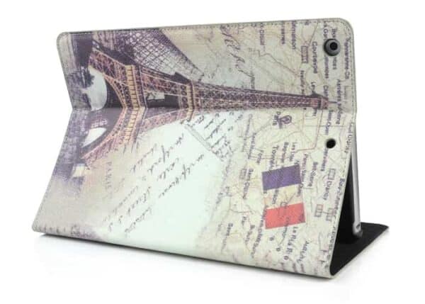 Ipad Air (ipad 5) (a1474, A1475, A1476) - Retro Fashion Eiffel Tower Læder Flip Stand Cover