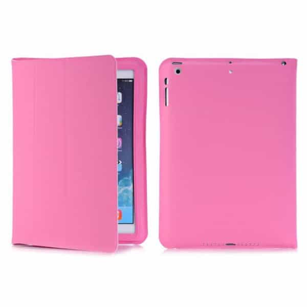 Ipad Air (ipad 5) (a1474, A1475, A1476) – Ultra Tynd Pu Læder 4-fold Cover Med Sleep/wake – Magenta