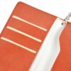 slank læder folio etui med kort slots – orange