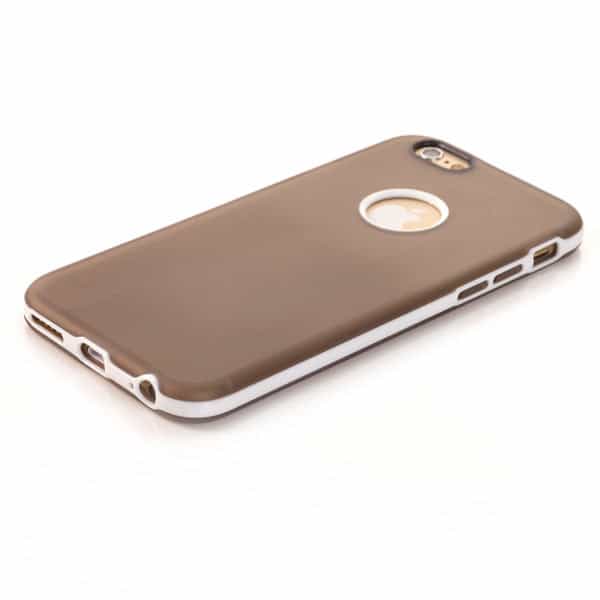 Iphone 6/6s - Transparent Tpu Back Cover - Grå/brun
