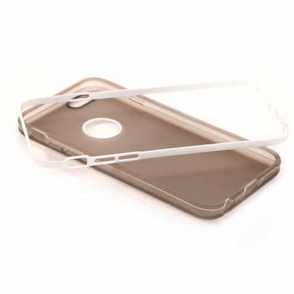 Iphone 6/6s - Transparent Tpu Back Cover - Grå/brun