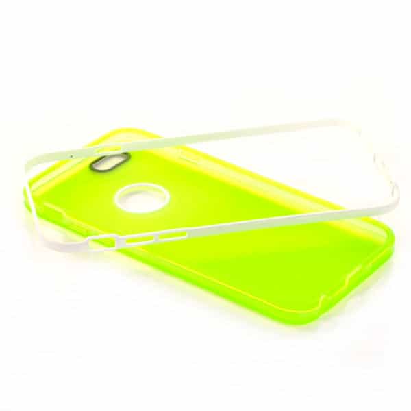 iphone 6/6s – transparent tpu back cover – grøn