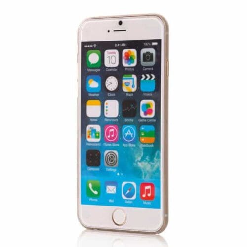 Iphone 6 - Ultra Spinkel Mat Transparent Hard Cover - Grå