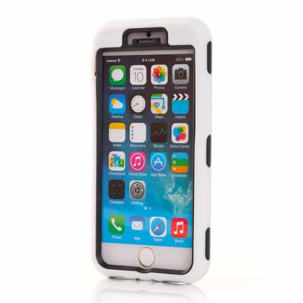 Iphone 6 - 2 I 1 Hybrid Plastik Og Silikone Cover - Hvid
