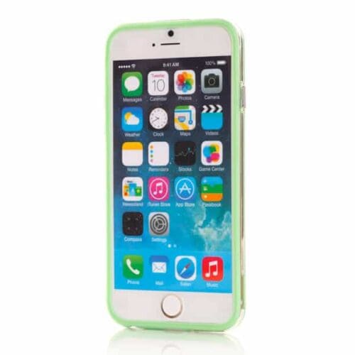 Iphone 6 - Slank Transparent Tpu Bumper - Grøn