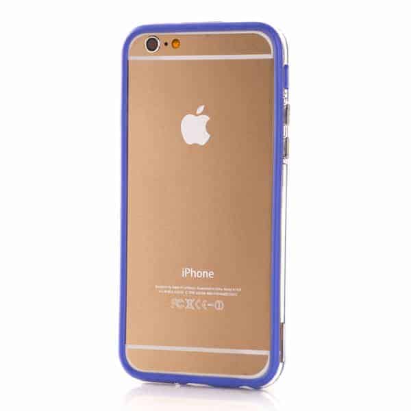 Iphone 6 - Slank Transparent Tpu Bumper - Mørkeblå