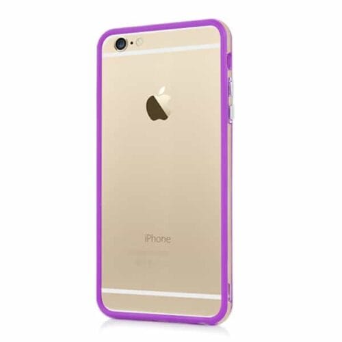 Iphone 6 Plus - Farverig Tpu Transparent Pc Bumper - Lilla