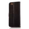 iphone 6/6s  plus – luksus flip pu læder cover med kort slots – sort