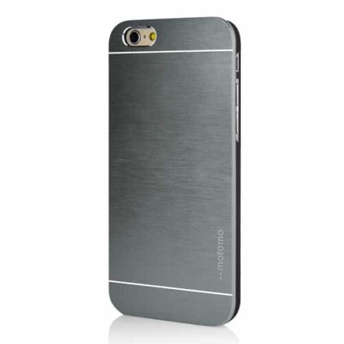 Iphone 6 Plus - Hard Back Etui Med Børstet Metal Design - Blå