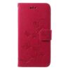 Huawei P20 Pro Flip Cover Med StÅfunktion Og Kortholder - Pink Med SommerfuglemØnster