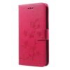 Huawei P20 Pro Flip Cover Med StÅfunktion Og Kortholder - Pink Med SommerfuglemØnster