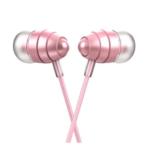 Hoco M5 Conch Universal I-øre Høretelfoner Med Mikrofon Til Iphone Samsung - Lyserød