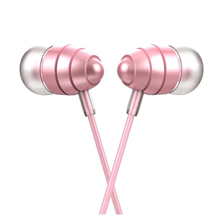 HOCO M5 Conch Universal I-øre Høretelfoner med Mikrofon til iPhone Samsung - Lyserød