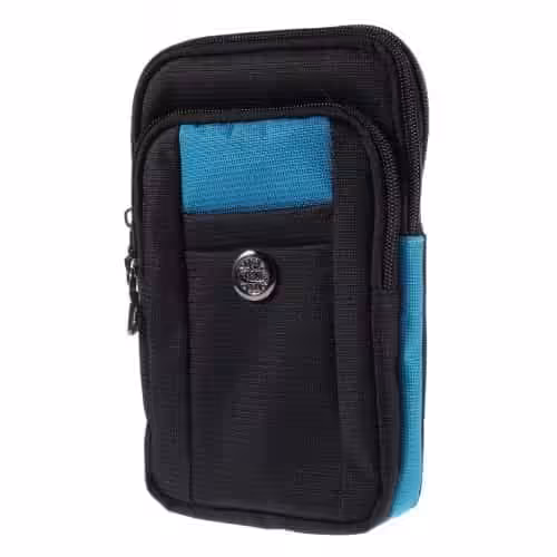 Iphone 6s Plus/6 Plus / Galaxy S6 Edge Plus - 3-lags Nylon Lomme Etui - Lyseblå