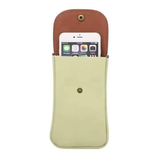 Iphone 6s Plus / Galaxy Note 5 - Pu Læder Lomme Taske Med Rem - Grøn
