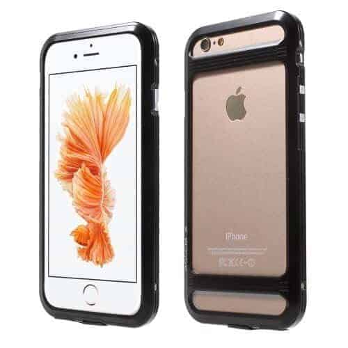 Iphone 6/6s – Ljy Assem X Aluminium Alloy Metal Bumper Etui – Helt Sort