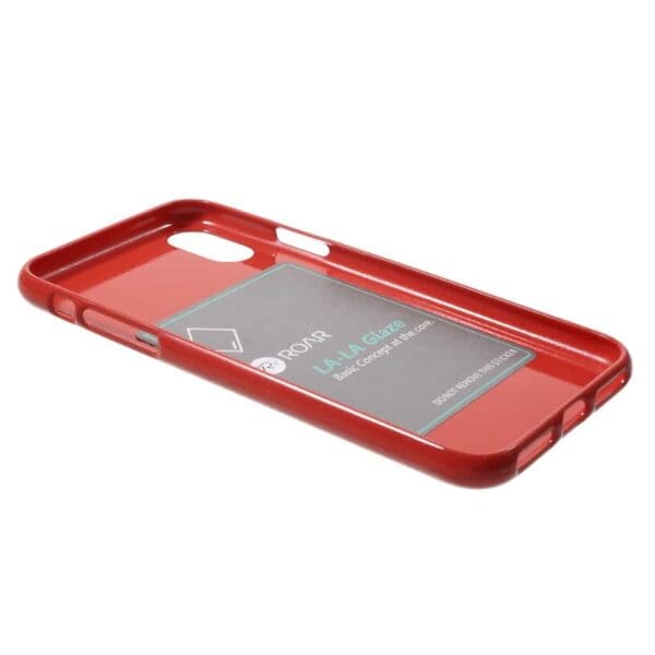 iphone x – blødt gummi cover beskyttende bagside – rød