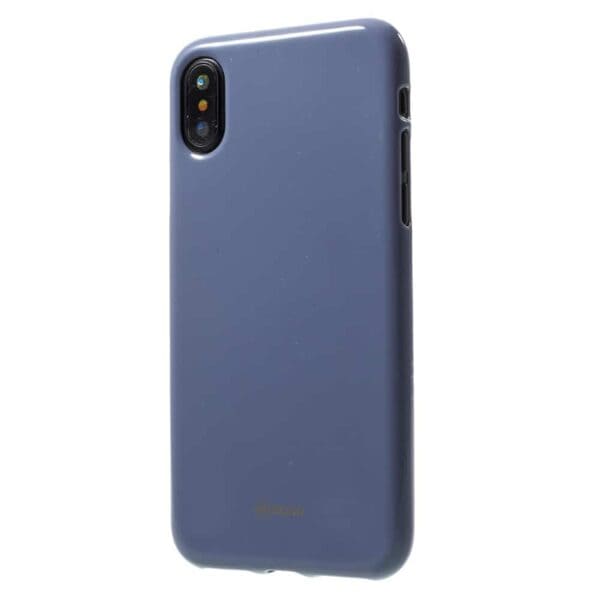 Iphone X - Blødt Gummi Cover Beskyttende Bagside - Grå